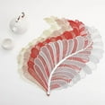 thumbnail image 3 of Leaf Shaped pvc Placemats for Dinner Table Place Mats Wipeable Table Mats for Wedding Annersary Dinner Table Decoration Mats, 3 of 19