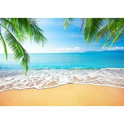 7x5ft Tropical Beach Backdrop Summer Backdrop Palm Island Seaside Leaf Backdrop Party Photography Prop
