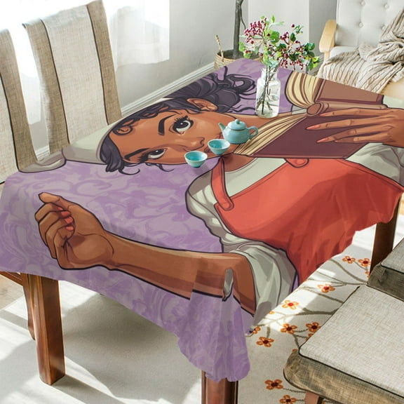 WOBOGO Red Apron Chef Square Tablecloth 54×54in Polyester Fabric Tablecloth Washable Dust Resistant Wrinkle Resistant