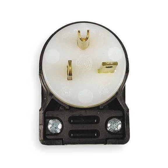 Straight Blade Plug, 6-20P, 20 A, 250V AC, 2 Pole, Screw Terminals, Grounded