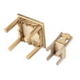 thumbnail image 2 of Unique Bargains Home Office Wooden Desktop Decoration Flower Printed Craft Table Chair Set, 2 of 3