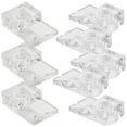 Phlegsive Clear Plastic Mirror Mounting Clips Kit 20 Sets