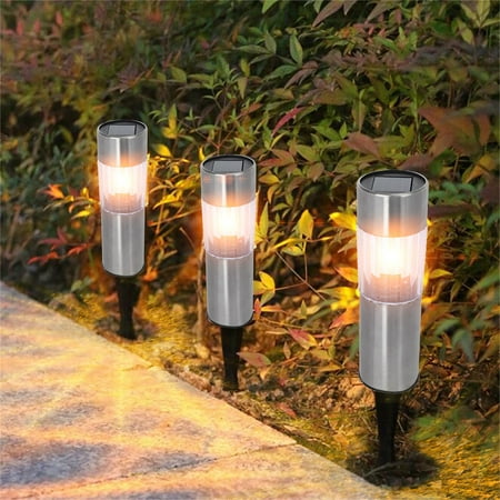 

Solar Lights Outdoor 1Pack Stainless Steel Outdoor Solar Lights - Waterproof
