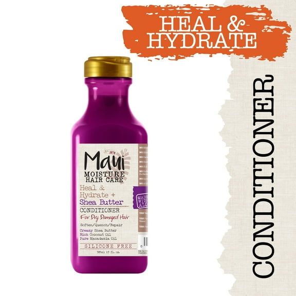 Maui Moisture Heal & Hydrate Shea Butter Repairing Conditioner with Coconut Oil, 13 fl oz