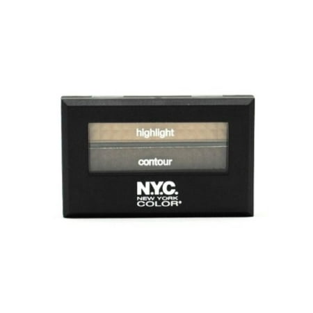 City Duet Eyeshadow City Duet #810A Eastside Brownstone, Colors are Cream Colored Highlight and Dark Brown Contour By NYC New York Color,USA