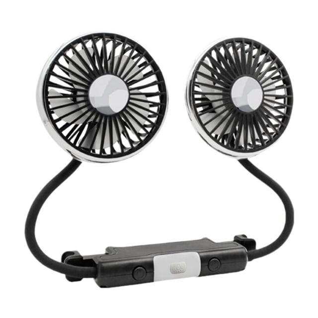 Ventilador de enfriamiento de automóvil para el asiento trasero USB alimentado 2 modos de iluminación Ventilador de autos potente para el asiento tras
