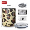 thumbnail image 4 of 12oz Coffee Tumblers Gold and Brown Of Leopard Print Stainless Steel Vacuum Insulated Travel Tumbler Coffee Cups Mug with Lid and Straw with Cleaning Brush for Cold & Hot Drinks, 4 of 5