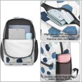 thumbnail image 4 of Geometric Hexagon White Pattern 17" School Backpacks for Teens,Waterproof Oxford Fabric,S-Shape Padded Straps for School,Travel,Hiking,Camping, 4 of 6