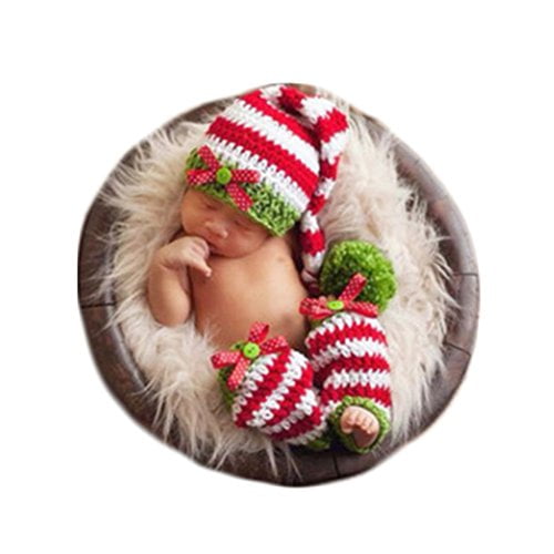 Xmas Photography Props Baby Clothing Hat Crochet Hats Knitting Hat Suit W 