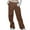Brown, variant on LYXSSBYX Cargo Pants Women Women's Street Style Fashion Design Sense Multi Pocket Overalls Low Waist Sports Pants