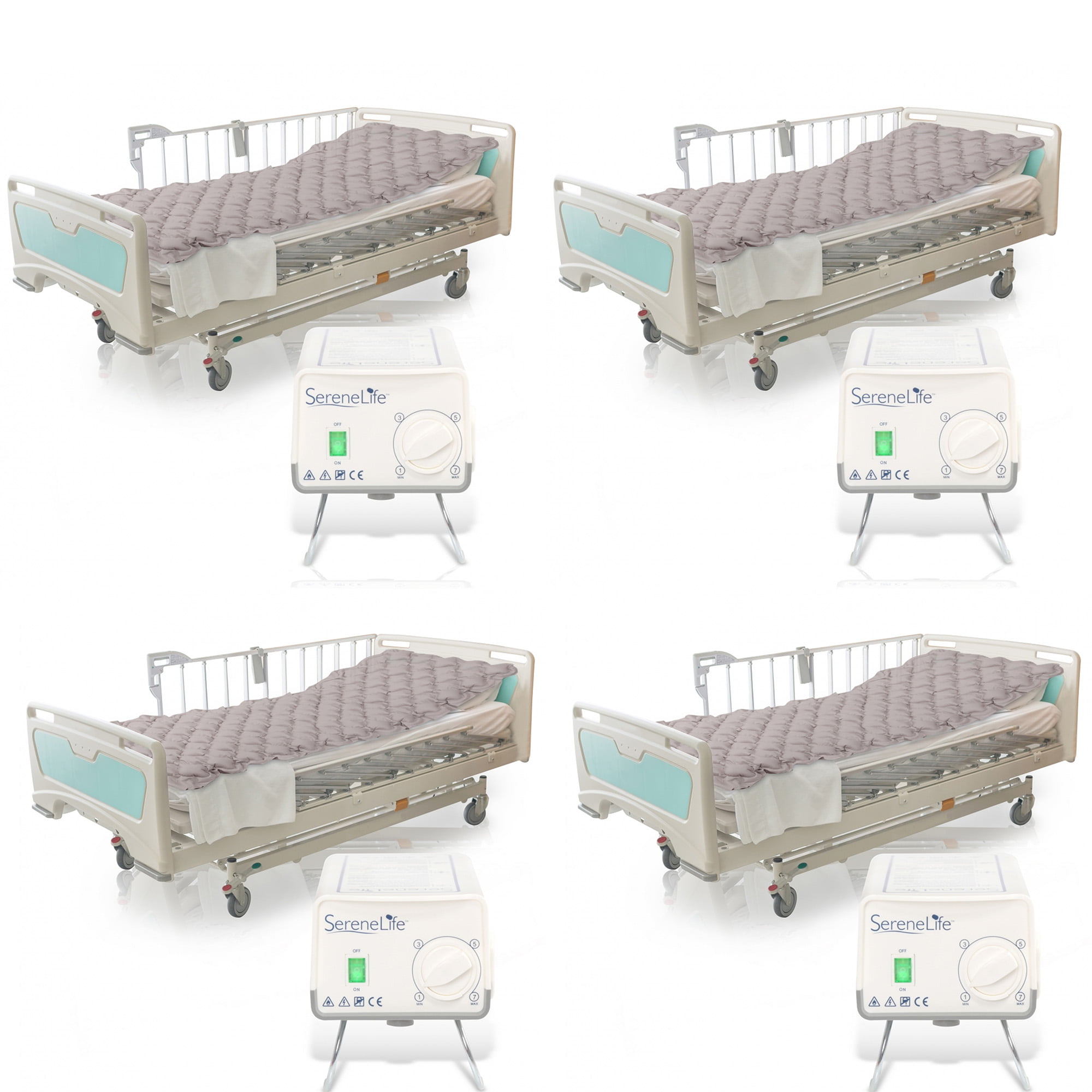 SereneLife Hospital Bed Air Mattress Bubble Pad Mattress w/ Electric Air Pump 