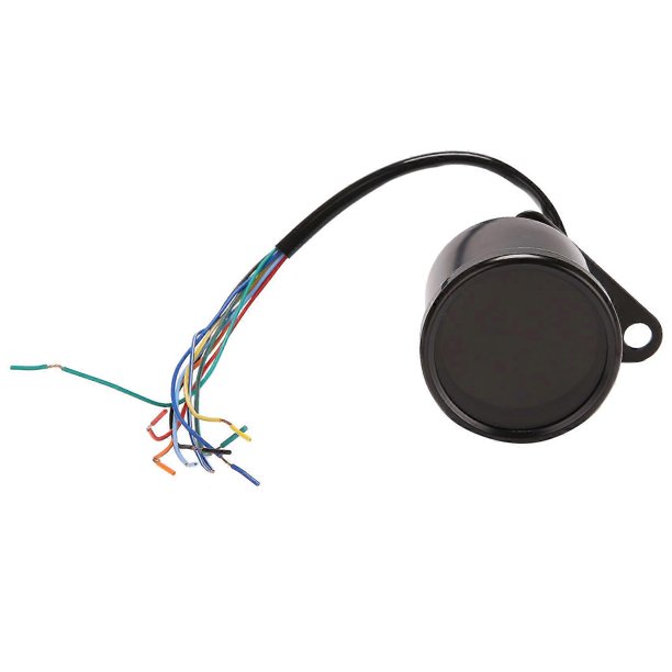 Universal Motorcycle Meter Speedometer Digital Odometer Round Speed Meter for , Black