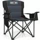 thumbnail image 1 of Overmont Silla plegable de gran tamaño para camping, soporte de 450 libras con bolsillos acolchados para enfriar, sillas plegables resistentes para deportes, jardín, playa, pesca, color negro, 1 of 5