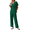 Green, variant on Ekouaer Women's 100% Cotton Pajamas Set Short Sleeve Button Down Pjs 2 Piece Soft Sleepwear with Long Pants Lounge Set