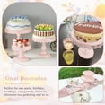 thumbnail image 6 of Set of 9 Cake Stands Metal Cupcake Stand Set Multiple Styles Candy Fruit Display Tower Dessert Plate Cake Serving Tray for Birthday Party Wedding Anniversary Baby Shower Engagement (Pink), 6 of 14