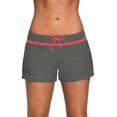 thumbnail image 4 of Short de Bain pour Femme à Bordure Rouge Taupe, 4 of 6