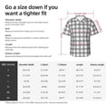 thumbnail image 5 of Pofeuu Gray Checkboard Print Hawaiian Shirt for Men Sleeves Casual Button Down Summer Beach Dress Shirts T-Shirts,Medium, 5 of 7