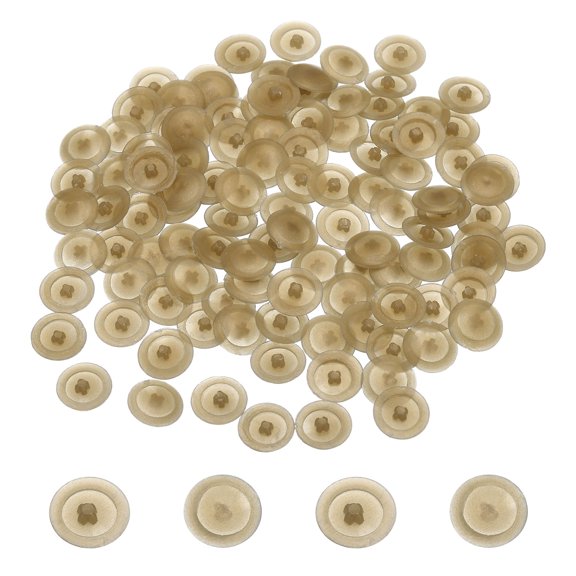 Screw Caps, 158Pcs 12mm - Plastic Self-Tapping Screw Cap Covers, Decorative Cover Hole Plug for Diameter 7-8mm Flat Phillips Screw (Champagne)