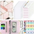 thumbnail image 2 of A6 Budget Organizer Binder Cash Envelope System Loose Leaf Notebook Diy Journal Agenda Planner With Zipper Pocket Expense SheetA6 He Qiyong unisex, 2 of 2