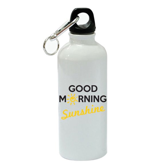 Good Morning Sunshine White Aluminum Sports 20 oz Water Bottle