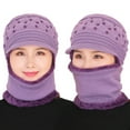 thumbnail image 6 of Womens Beanie Hat Scarf Set Girls Cute Winter Ski Hat Slouchy Knit Skull Cap with Fleece Lined, 6 of 8