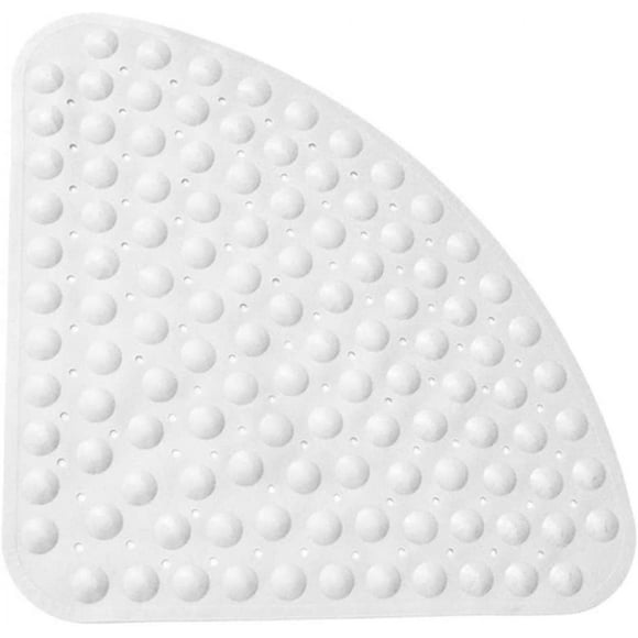Shower and Tub Mat Anti-Slip Rubber Corner Quarter Circle Antibacterial Suction