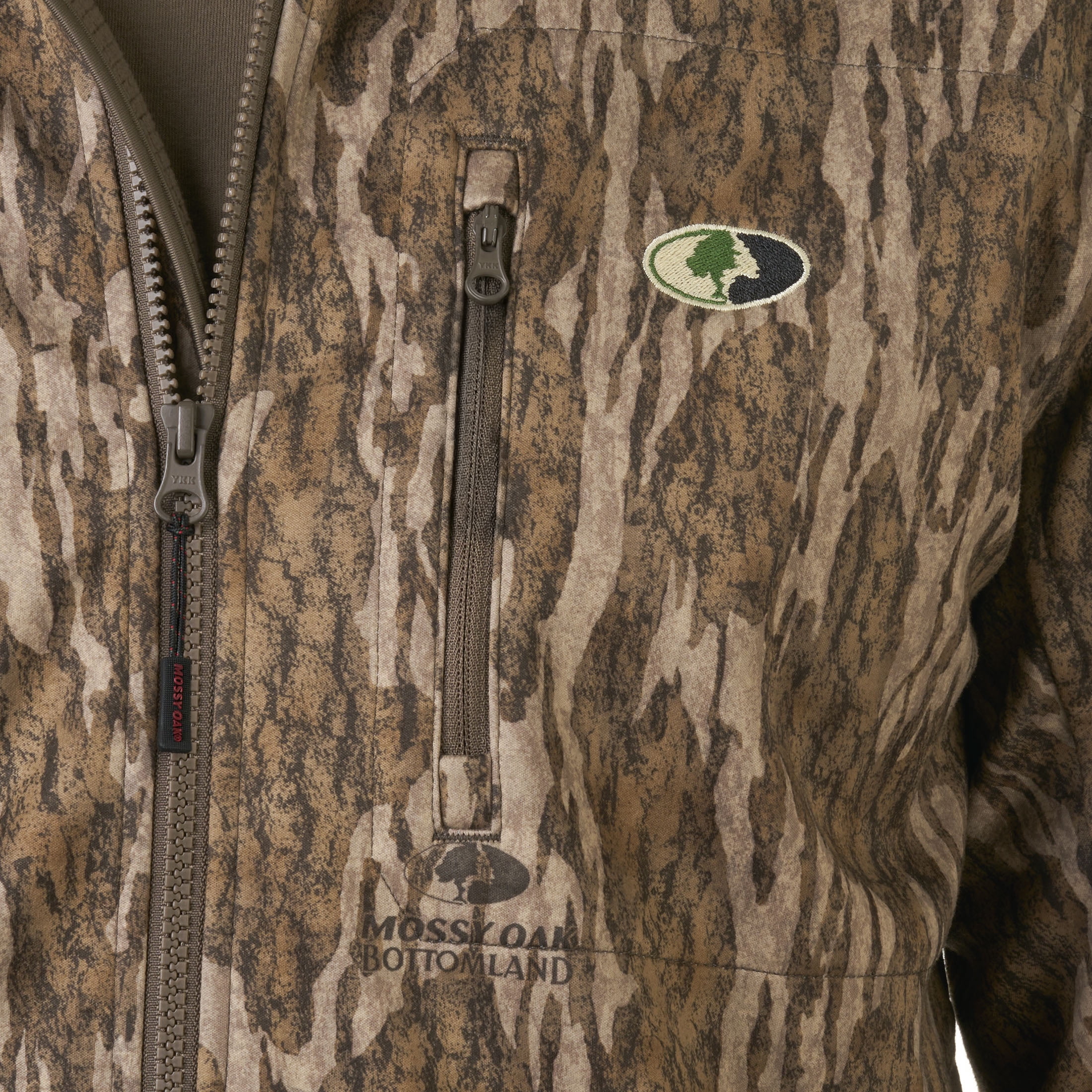 Mossy Oak Chill Cutter Men's Softshell Hunting Jacket, Mossy Oak Bottomland, Size 2XL