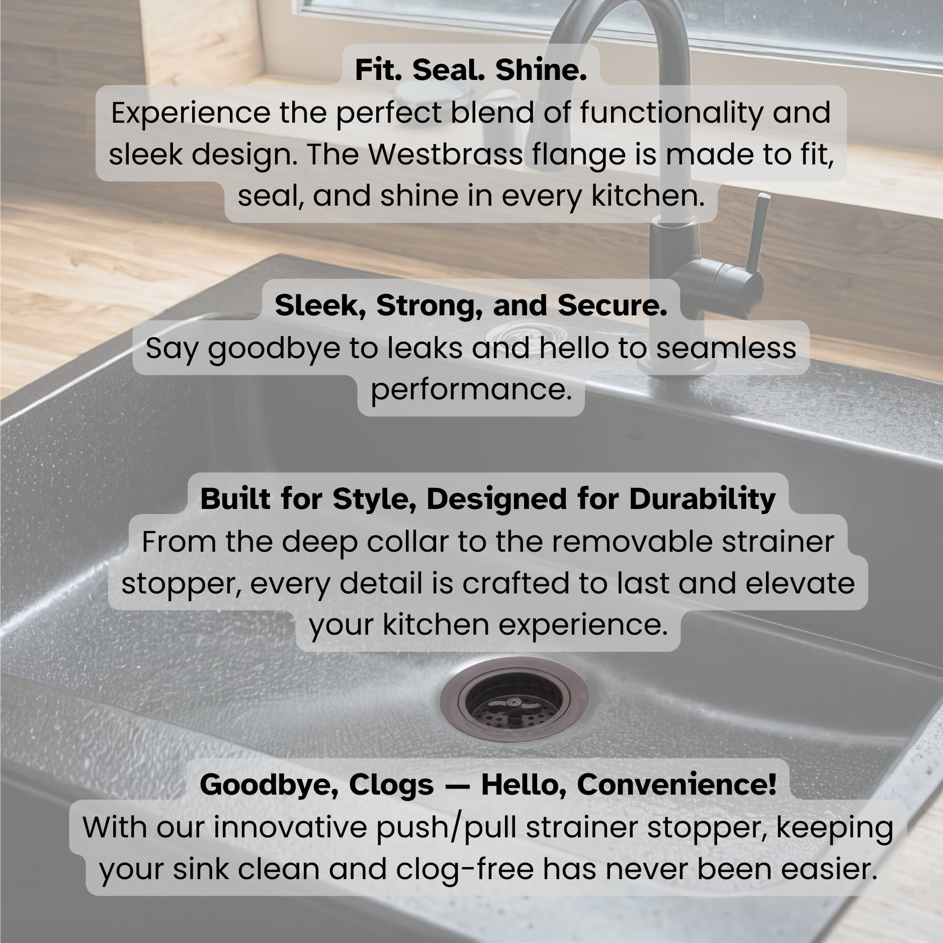 Westbrass COMBO PACK 3-1/2" Kitchen Sink and Waste Disposal Flange Strainers, Oil Rubbed Bronze