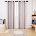 thumbnail image 3 of Deconovo Curtains for Living Room - 95 Inch Curtain Drapes 2 Panels, 100% Blackout, Linen Textured Solid Window Treatment, Grommet Soundproof Curtians (Natural, 52W x 95L Inch, 2 Panels, 3 of 8