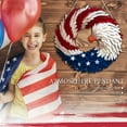 thumbnail image 2 of Brave Wings Wreath Wood, Renewed Wings Wreath, Sherum Renewed Wings Wreath, Independence Day Decorations 4th of July SummerWreath, Flag HangingWreath for Home Wall Porch, 2 of 5
