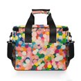 thumbnail image 7 of FORMRS Insulated Cooler Bag 24 Cans Capacity Soft Leakproof Lunch Box with Side Pockets, Pink Colorful Circles, 7 of 7