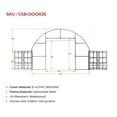 thumbnail image 4 of Shipping Container Canopy Shelter Kit - 20'(L) x 26'(W) 21 Oz 610 GSM PVC White Cover Storage Container Roof with 26' Back End Wall & Fabric Roll-up Door - Snow, UV & Weather-Resistant, 4 of 22