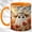 Orange, variant on Sunlit Poppy Ghost Coffee Mug, Witch Hat Mug, Ceramic 11 oz