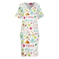 thumbnail image 3 of Vestido largo holgado con bolsillo para mujer ropa con velo feliz Pascua novedad de, 3 of 6