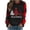 Black, variant on Erwazi Womens Christmas Printed Color Block Long Sleeve T-Shirts Casual Crew Neck Shirt Top