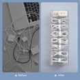 thumbnail image 3 of LAICAIW Plastic Cable Management Box with 10 Wire Ties, Clear Power Cord Organizer with 8 Compartments, Electronics Organizer for Office, Home Use, Desk Accessories Storage for Stationery Supplies, 3 of 7