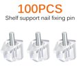 thumbnail image 2 of Riwesomey 100 piezas, 0,3 cm/0,12 pulgadas, soporte para estante, pasador de fijación de clavos, soporte transparente de PVC para muebles, Artesanía, 2 of 6