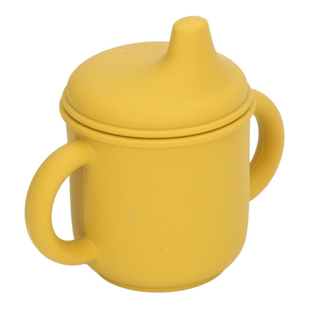 Taza De Entrenamiento De Silicona, Tapa Con Boquilla, Apta Para Microondas, Taza Portátil De Silicona Sin Derrames, Resistente A La Temperatura, Sin BPA Para Niños Pequeños Para