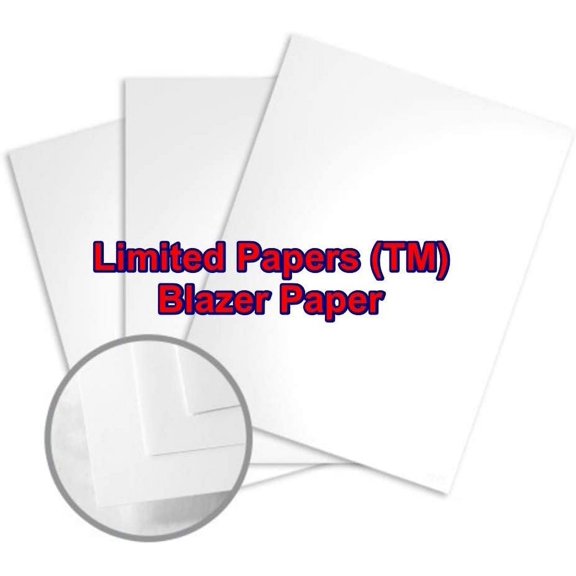 Limited Papers (TM) Blazer Digital Paper, Gloss Finish, Coated 2 Sided, White Color, 92 Brightness. (70# Text 13"x19")