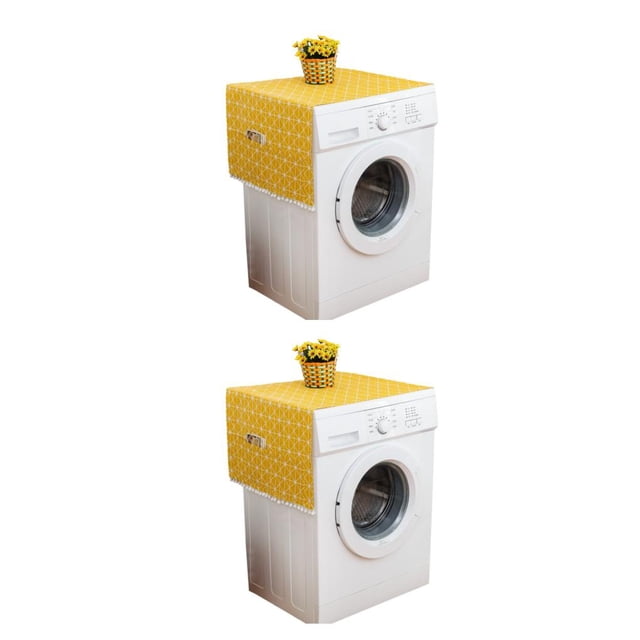 Funda para lavadora Injueey lavable a máquina tablero de ajedrez amarillo 30*90cm