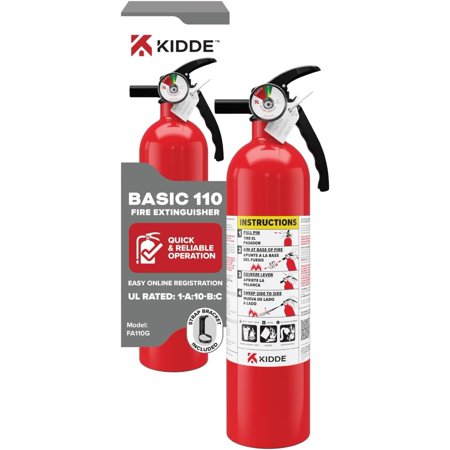 wooow shop, FA110G, Multi Purpose Fire Extinguisher for Home, Office, Dorm, Residential, 1A10BC