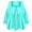 Lake Green, variant on Aislor Kids Girls Fashion High Waist Solid Color Bronzing High-Low Ruffle Hem Skirt Jazz Hip Hop Dancewear