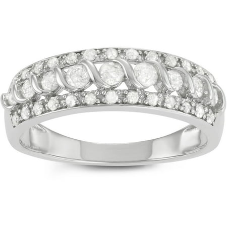 Brinley Co. Women's 1/2 Carat T.W. Diamond Sterling Silver Fashion Ring