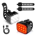 thumbnail image 1 of Juego de luces para bicicleta WORKPRO recargables de 1200 mAh a prueba de agua, 1 of 6