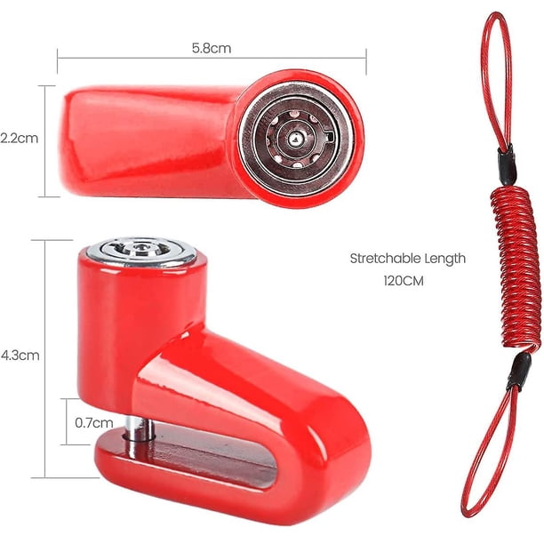 Bloqueo de freno de disco Bloqueo de freno de disco de alambre de acero para Xiaomi M365 Scooter eléctrico, Scooter eléctrico Frenos de disco antirrobo de alambre de acero antirrobo ShuxiuWang 8390613635501