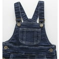 thumbnail image 4 of KIDSCOOL SPACE Baby Little Boys Girls Denim Overalls,Cute Jean Workwear,Deep Blue,18-24 Months, 4 of 7