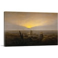 thumbnail image 1 of ARTCANVAS Moonrise over the Sea 1821 Canvas Art Print by Caspar David Friedrich - Size: 12" x 8" (0.75" Deep), 1 of 9