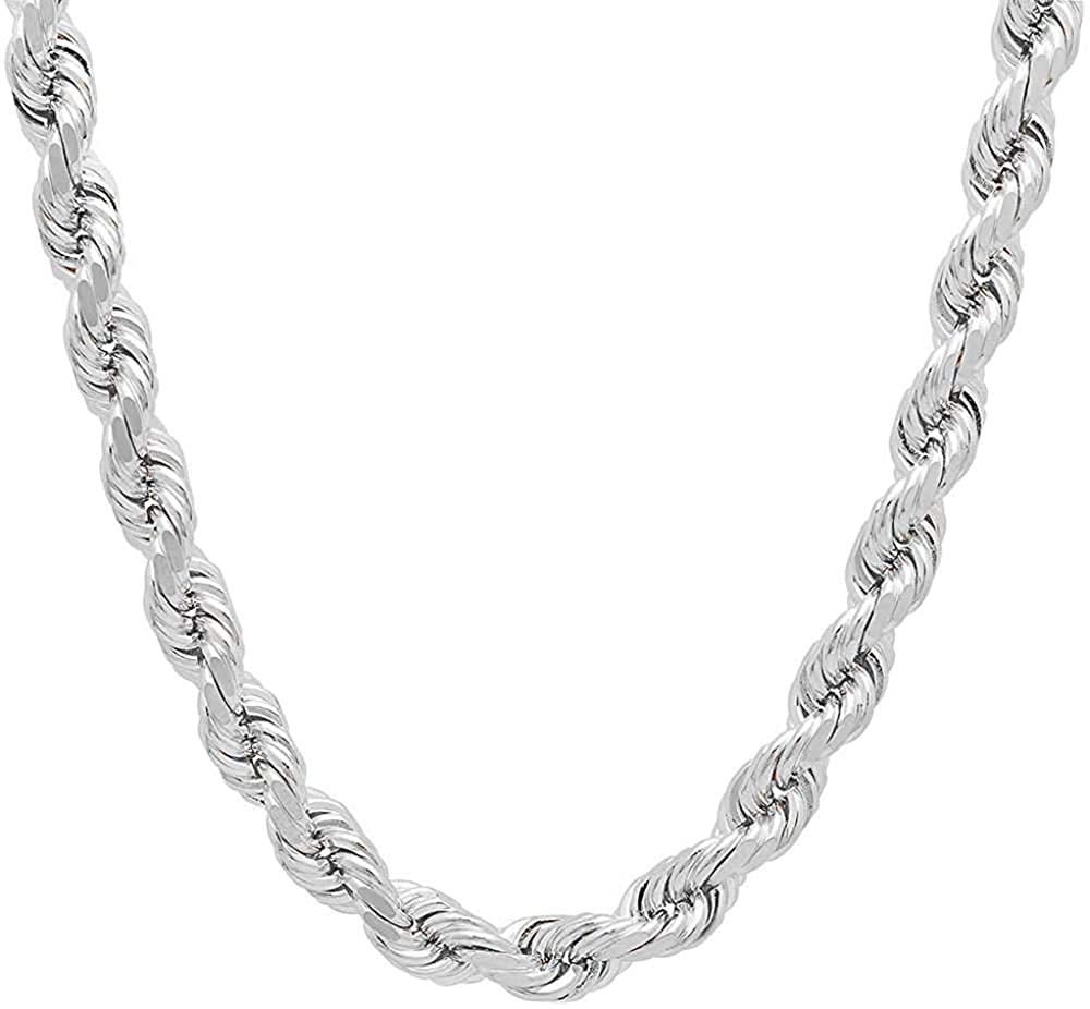 Italian Chain, Box 019 Glitzs Jewels 925 Sterling Silver Necklace Jewelry Gift for Women and Girls
