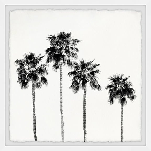 Marmont Hill Four Palm Trees Framed Wall Art, 12" x 12"