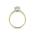 thumbnail image 2 of FB Jewels 10kt Yellow Gold Womens Round Diamond Star Cluster Ring 1/10 Cttw, 2 of 2